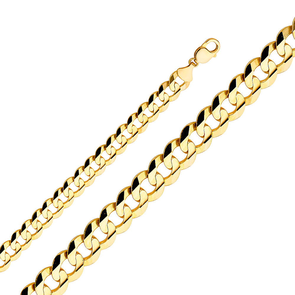 14K Yellow Gold 12.2mm Cuban Concave Chain