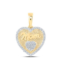 1/5CTW-NAT DIA P1 GIFT "MOM" HEART PENDANT 198149