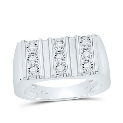 1/4 CTTW Diamond P3 Men's Ring with Multiple Diamonds