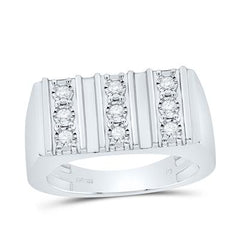 1/4 CTTW Diamond P3 Men's Ring with Multiple Diamonds