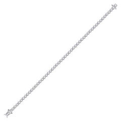 14k White Gold Round Diamond Timeless Tennis Bracelet 2 Cttw