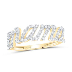 1/5ctw-nat Dia Nk Gift "Mama" Ring