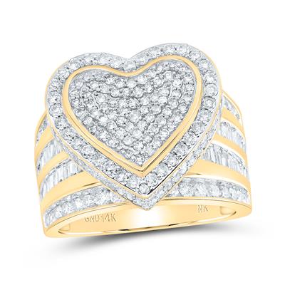 2 1/5CTW- DIA NK FASHION HEART RING