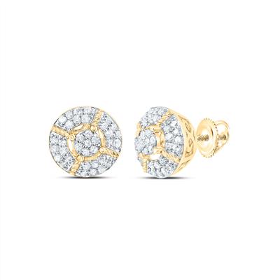 1/3CTW-DIA P1 ROUND MENS STUD EARRING