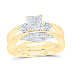 Diamond Square Trio Gift Ring Set