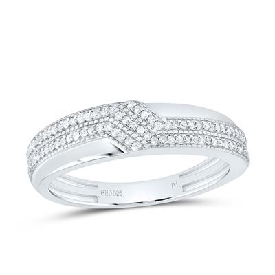Diamond Cushion Trio Ring Set Worn on Hand