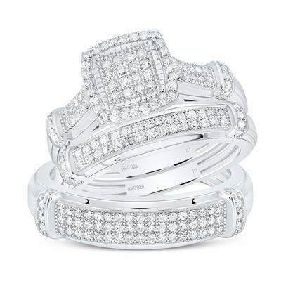 10k Yellow Gold Baguette Diamond Rectangle Fashion Ring
