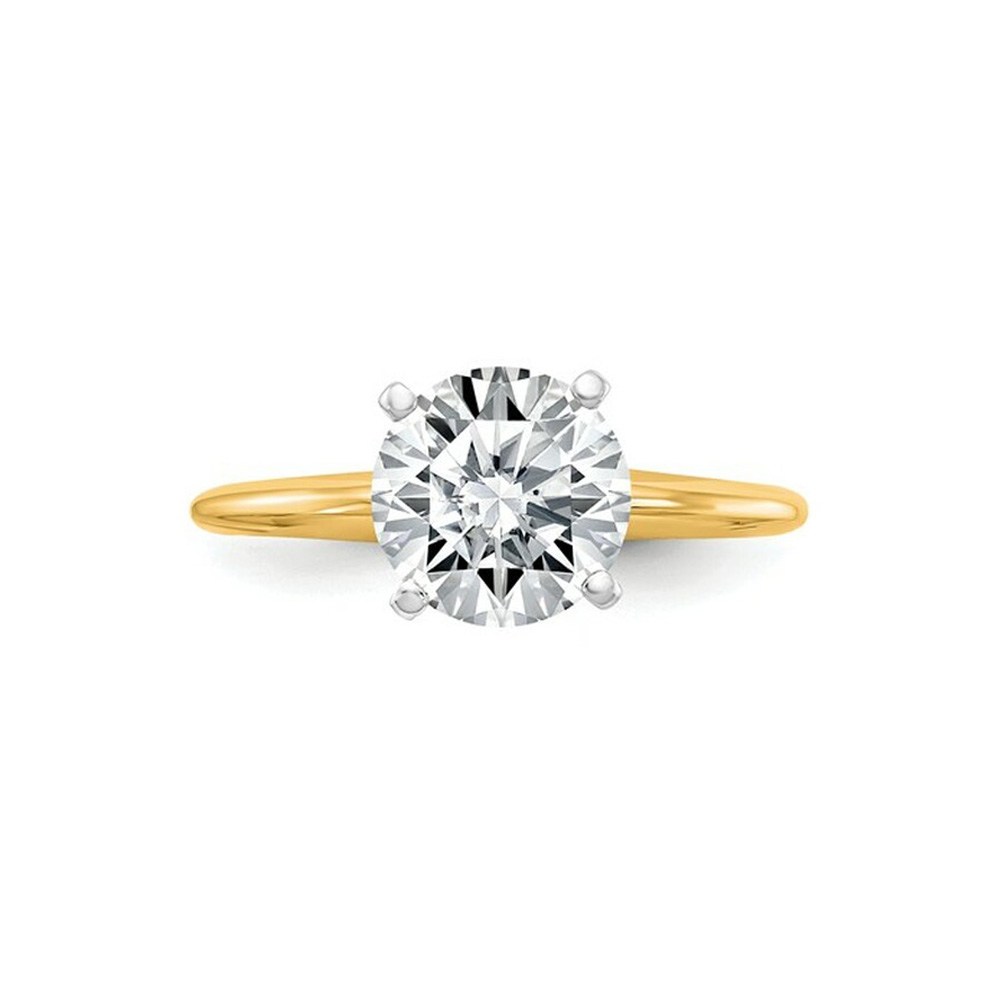 Y Engagement Ring In 14k Yellow Gold